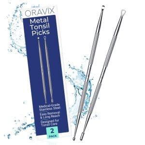 Oravix Metal Tonsil Stone Removal Picks 2-Pack
